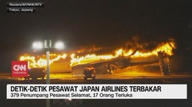 VIDEO: Detik-detik Pesawat Japan Airlines Terbakar