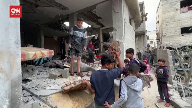 VIDEO: Israel Serang Perumahan Rafah Gaza, 3 Tewas