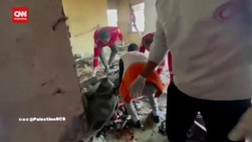 VIDEO: Israel Serang Markas Palang Merah Palestina di Khan Younis Gaza