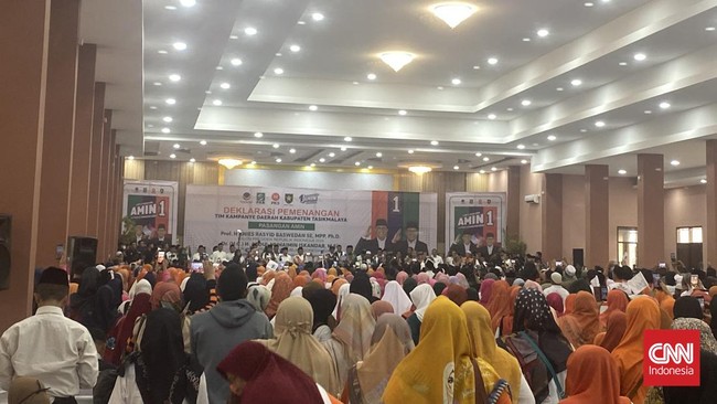 Sejumlah pimpinan pesantren di Tasikmalaya, Jabar mendeklarasikan dukungan kepada pasangan calon Anies-Muhaimin (AMIN) di Pilpres 2024.