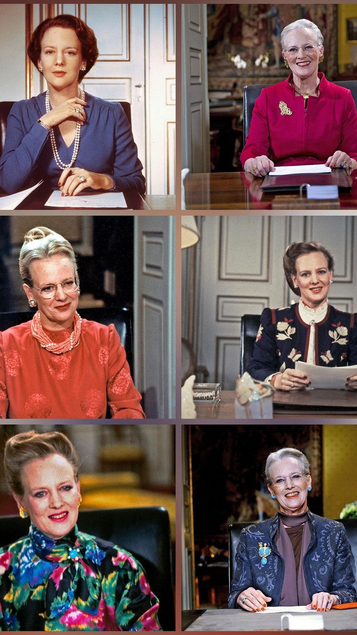 Outfit Ratu Denmark di Pidato Tahun Baru dari Masa ke Masa