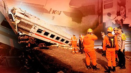Tabrakan KA Turangga-Bandung Raya di Cicalengka