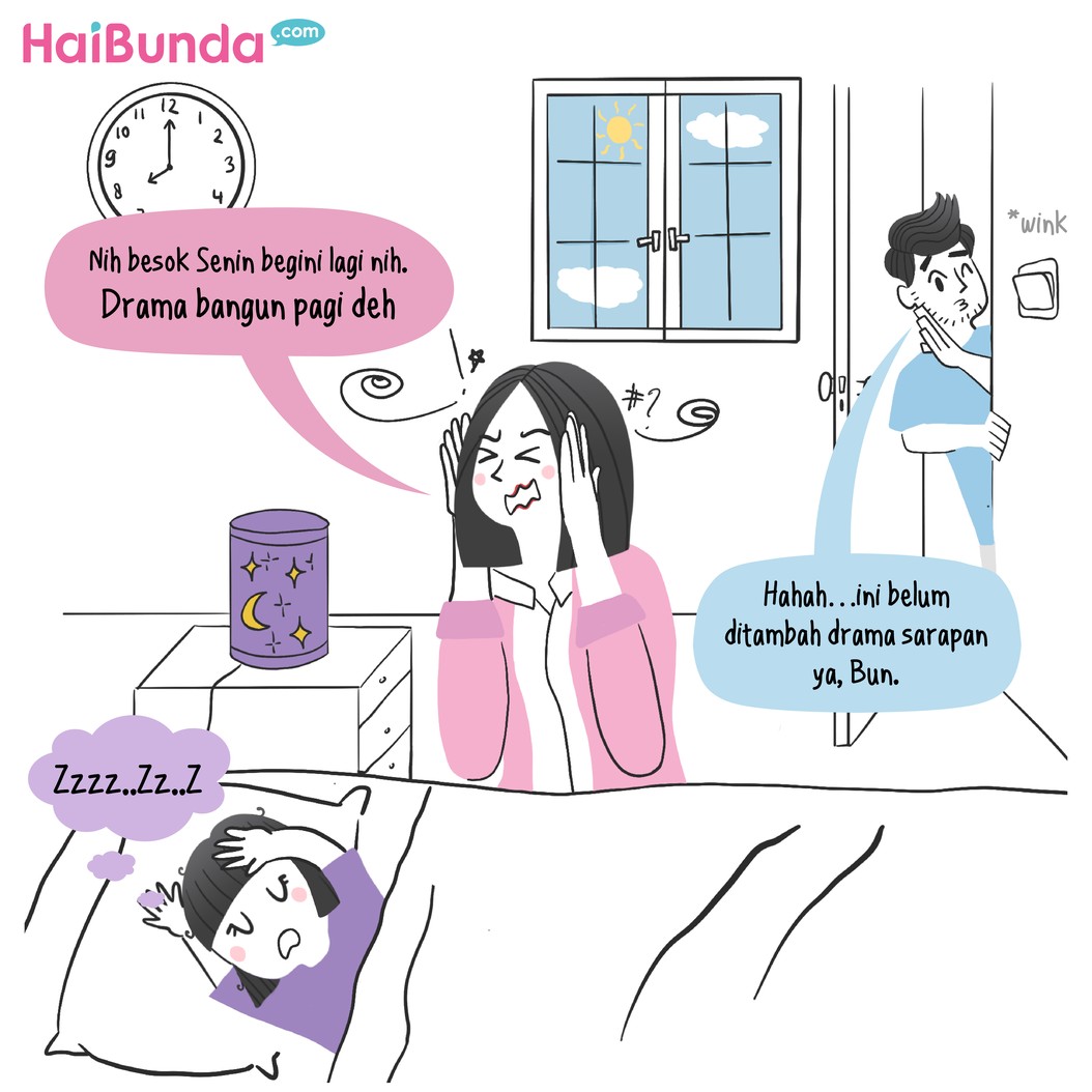 Selama libur sekolah, Si Kakak jadi bebas tidur malam. Tapi rupanya, hal ini bikin Bubun dan Ayah jadi kewalahan mengatur jadwalnya saat masuk sekolah kembali.