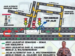 Jalan Kaligawe Semarang Diperbaiki, Ini Rekayasa Lalin Simpang Genuk