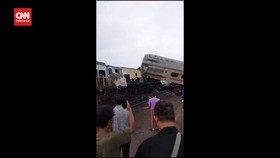 VIDEO: Penampakan Kecelakaan KA Turangga vs KA Lokal di Cicalengka
