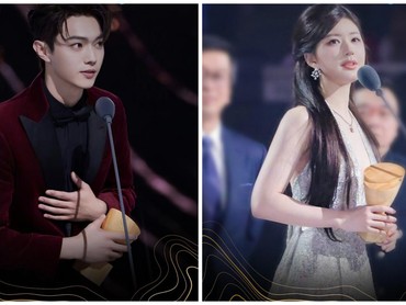 Xu Kai dan Zhao Lusi Terima Penghargaan di Tencent Video All Star Night 2023