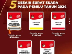 Sebelum Coblos, Kenali 5 Jenis Surat Suara Pemilu 2024 Berdasarkan Warna