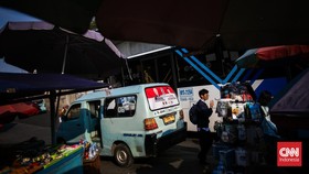 FOTO: Larangan Pemasangan Alat Peraga Kampanye di Angkutan Umum