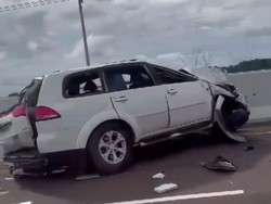 Pajero Ngebut di Tol Palindra Tabrak Pembatas Jalan, Sopir Tewas Terpental