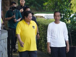Bantahan Jokowi soal Isu Cawe-cawe Airlangga Mundur dari Ketum Golkar