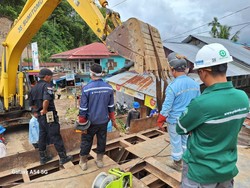 Jembatan Darurat Tamiai Kerinci Segera Rampung, Hari Ini Bisa Dilalui