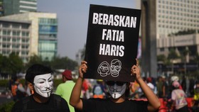 Seruan Bebaskan Fatia-Haris Menggema Jelang Sidang Vonis