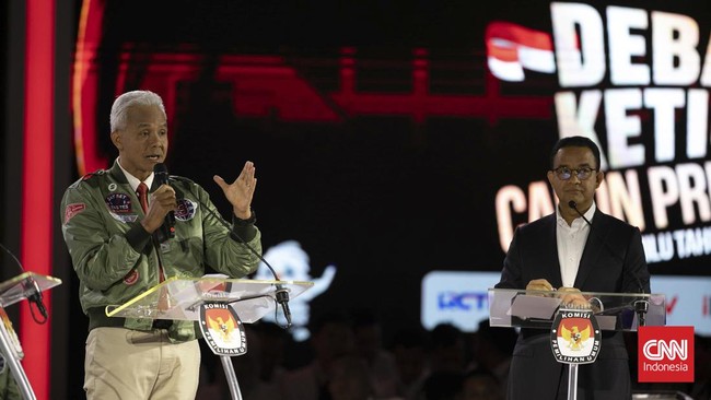 Hasil analisis Drone Emprit menunjukkan Anies dan Ganjar bersaing ketat meraih sentimen positif di X usai debat capres.