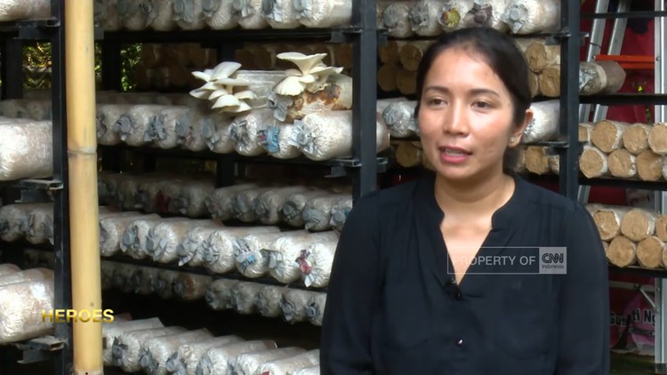 Ni Wayan Purnami Rusadi Emmick pengusaha jamur tiram di Bali