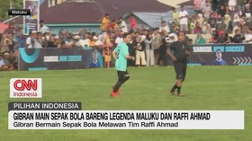 VIDEO: Gibran Main Sepak Bola Bareng Legenda Maluku dan Raffi Ahmad