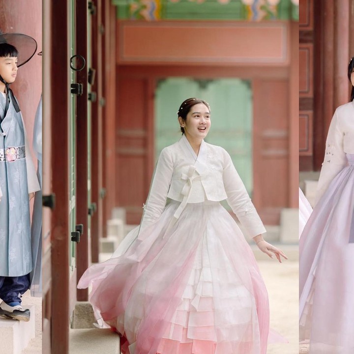 <p>Sementara itu, putri sambung Hesti yaitu Athaya Alysha tampak menikmati sesi pemotretan. Ia terlihat cantik dalam balutan hanbok berwarna merah jambu. (Foto: Instagram @hestipurwadinata)</p>