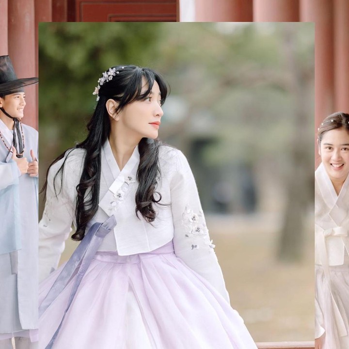 <p>Hesti Purwadinata juga tampil memesona dengan <em>hanbok</em> berwarna ungu. Busananya terlihat senada dengan pakaian yang dikenakan oleh sang suami. (Foto: Instagram @hestipurwadinata)</p>