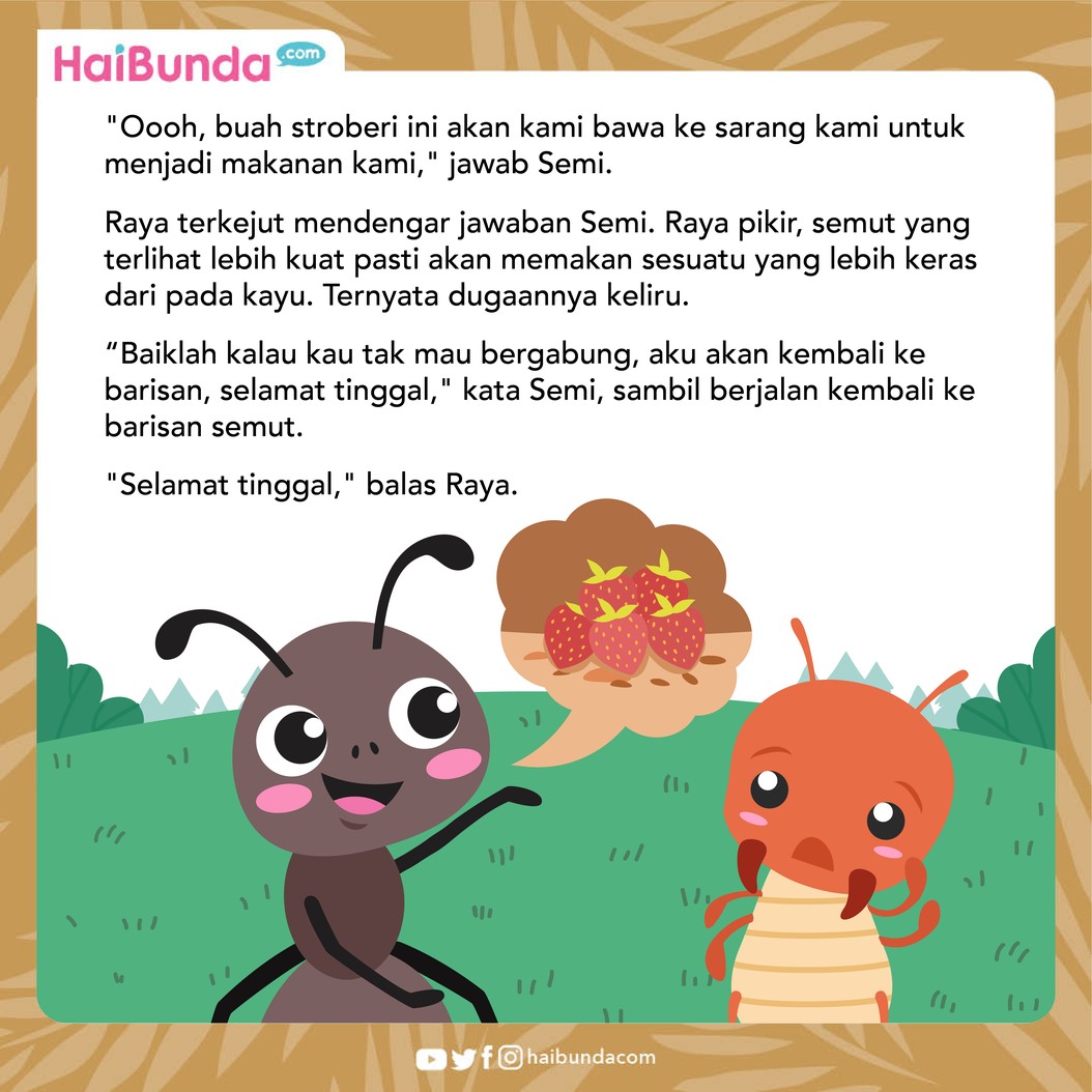 Di sebuah hutan ada seekor rayap yang tidak puas dengan kemampuannya menggigit kayu&comma; sampai suatu ketika ia bertemu dengan gerombolan semut&period; Simak selengkapnya&excl;