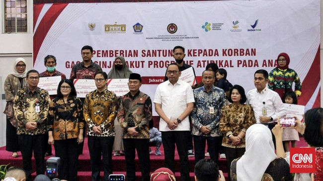 Santunan diberikan ke 312 korban yang divalidasi Kemenkes. Jumlah ini lebih sedikit dibandingkan data September 2023 karena ada data ganda atau non-GGAPA.