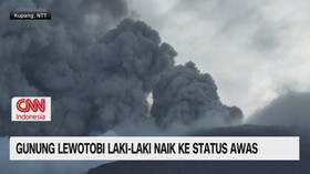 VIDEO: Gunung Lewotobi Laki-Laki Naik ke Status Awas