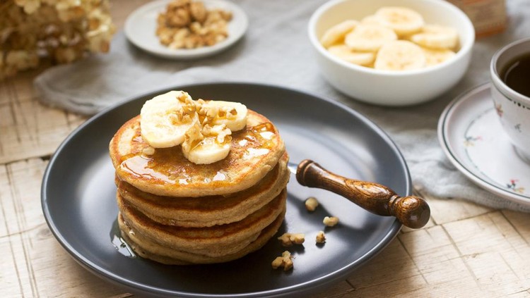 Ilustrasi pancake pisang