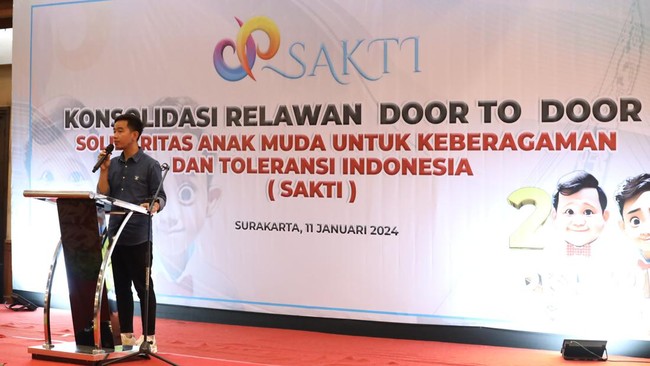 Cawapres nomor urut 2, Gibran Rakabuming Raka mengingatkan para relawan Sakti untuk tidak melakukan blunder di menit-menit akhir menjelang Pilpres 2024.