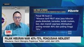 VIDEO: Pajak Hiburan Naik 40%-75%, Pengusaha Menjerit