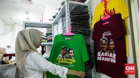 FOTO: Kaos Kampanye Pemilu Karakter Kartun Menyerbu Minat Gen Z