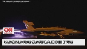 VIDEO: AS & Inggirs Lancarkan Serangan Udara ke Houthi di Yaman