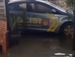 Kantor Polsek Ujung Tanah Makassar Sempat Terendam Banjir, Kini Sudah Surut