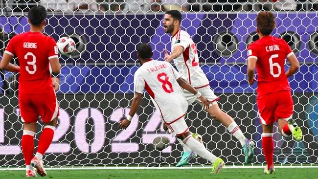 UEA menang atas Hong Kong pada pertandingan Grup C Piala Asia 2023 di Stadion Khalifa International, Al Rayyan, Minggu (14/1) malam WIB.
