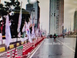Dishub DKI Koordinasi ke Bawaslu soal Bendera Parpol di Pembatas Jalur Sepeda