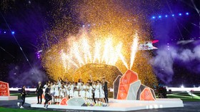 FOTO: Madrid Juara Piala Super Spanyol Usai Bantai Barcelona
