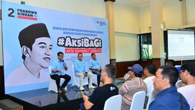 Relawan AksiBagi Simulasi Program Makan Siang Gratis Prabowo-Gibran