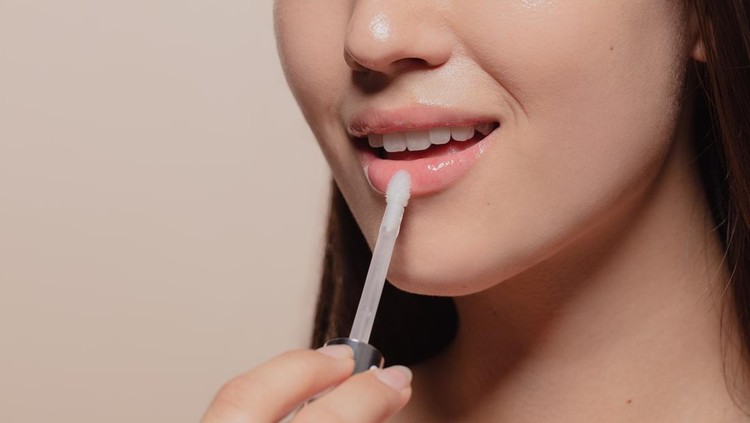 Ilustrasi glossy lips