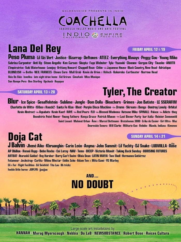 Line-up Coachella 2024