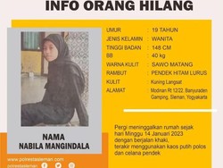Nabila Warga Sleman 4 Hari Hilang, Terakhir Pakai Kaus Putih-Celana Pendek