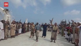 VIDEO: Rekaman Kelompok Militan Houthi Menari di Kapal Galaxy Leader