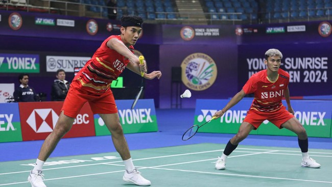 Ganda putra Indonesia Bagas Maulana/Muhammad Shohibul Fikri gagal tampil di Olimpiade 2024 setelah tersingkir pada babak pertama BAC 2024.