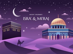 10 Poster Isra Miraj 2024 Gratis dengan Desain Cantik, Download yuk!