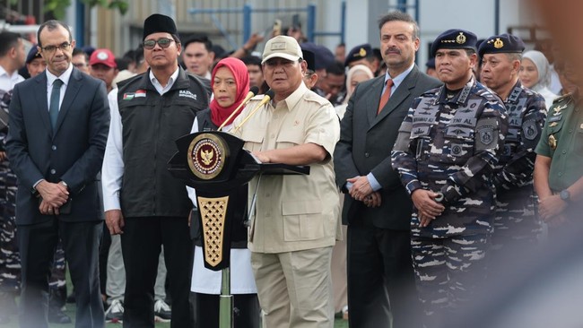 Prabowo Subianto menyatakan, pengiriman bantuan ini sekaligus menjadi bukti konkret dukungan Indonesia terhadap perjuangan Palestina.