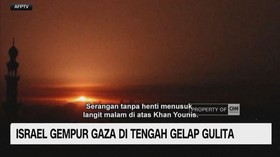 VIDEO: Israel Gempur Gaza Di Tengah Gelap Gulita