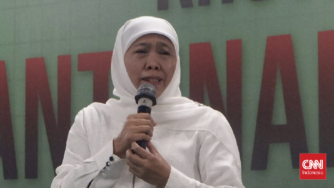 Khofifah mengimbau warga Jatim tidak golput dan menghindari provokasi di Pemilu 2024 ini.