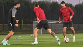 FOTO: Senyum Lebar Pemain Jelang Indonesia vs Vietnam