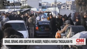 VIDEO: Israel Serang  Sekitar RS Nasser, Pasien & Warga Tinggalkan RS