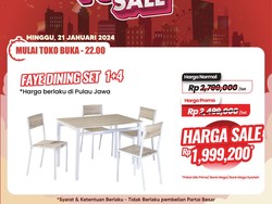 Satu Set Meja Makan Diskon Rp 1,7 Juta Cuma di Transmart Full Day Sale