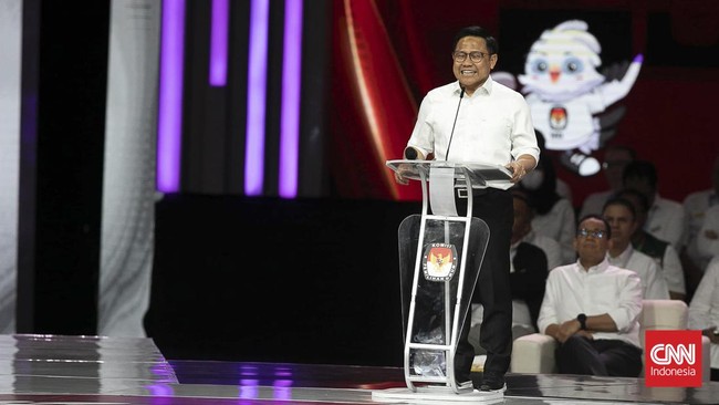 Cawapres nomor urut 1 Cak Imin mengutip pernyataan pendiri Nahdlatul Ulama (NU) Hasyim Asy'ari terkait peran petani dalam Debat Cawapres Pilpres 2024.