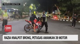 VIDEO: Razia Knalpot Brong, Petugas Amankan 39 Motor