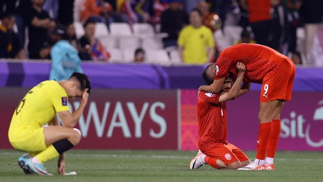 Timnas Malaysia tersingkir dari Piala Asia 2023 (2024) secara tragis setelah kalah tipis dari Bahrain pada laga kedua fase grup.