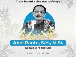 Karo Hukum Pemprov Sulsel Abel Rante Meninggal Dunia karena Jantung